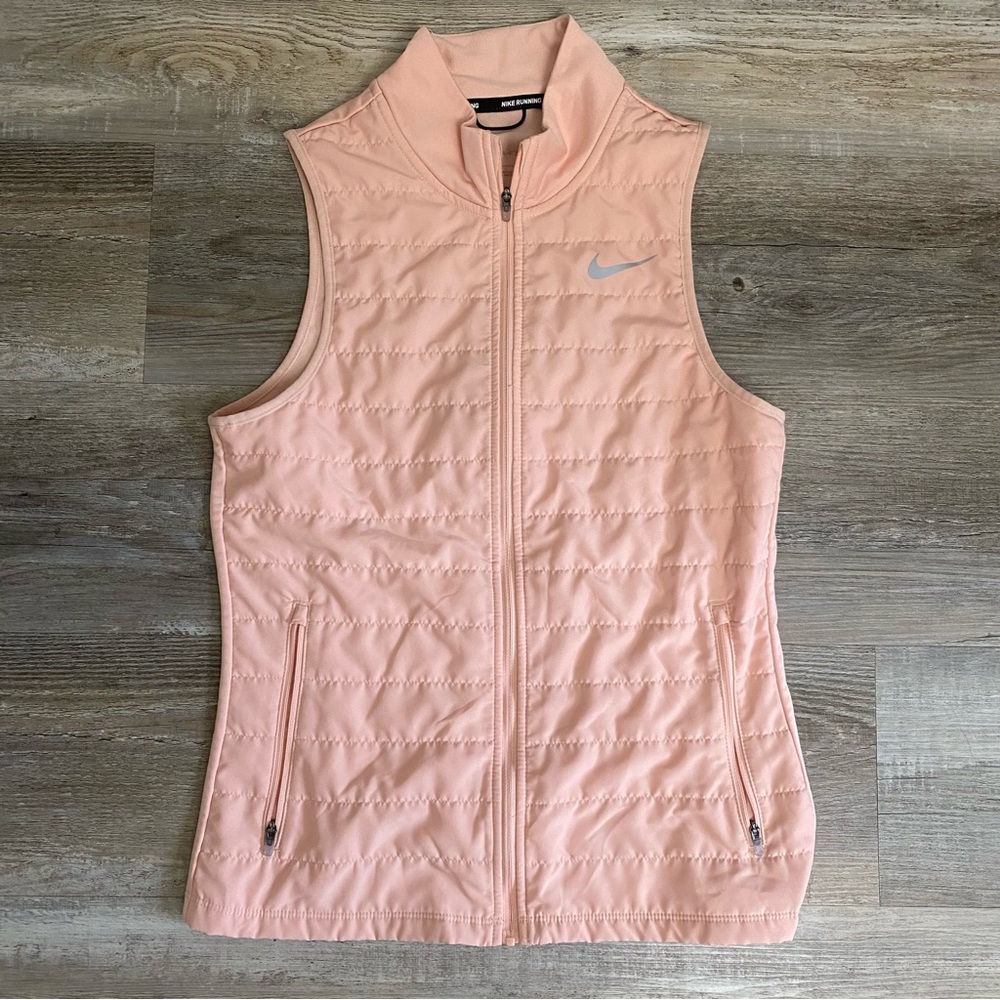 Nike Peach Quilted Sleeveless Vest